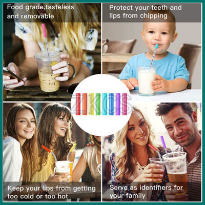 آستین سیلیکونی رنگی قابل استفاده مجدد برای نوشیدنی ها | گرفتن نرم و محافظت در برابر حرارت
